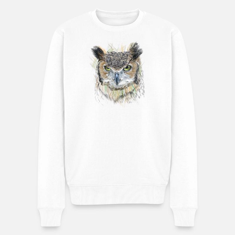 Owl - Pull Premium bio Homme - blanc