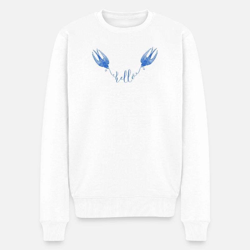 Hirondelle - Männer Premium Bio Pullover - Weiß