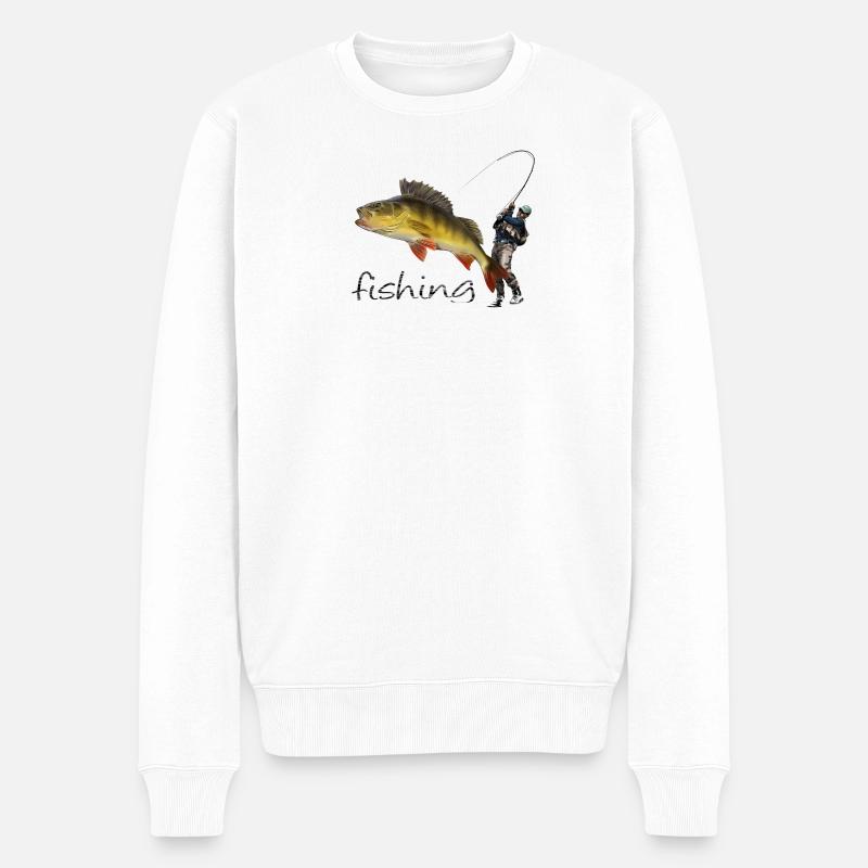 Barsch - Männer Premium Bio Pullover - Weiß