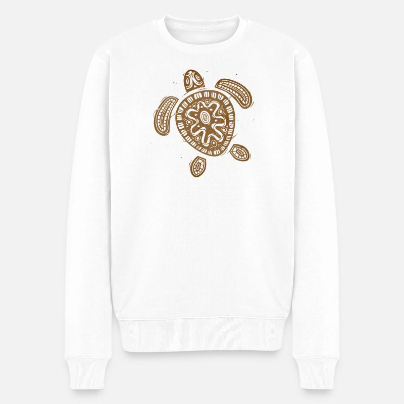 Hawaii Turtle - Männer Premium Bio Pullover - Weiß