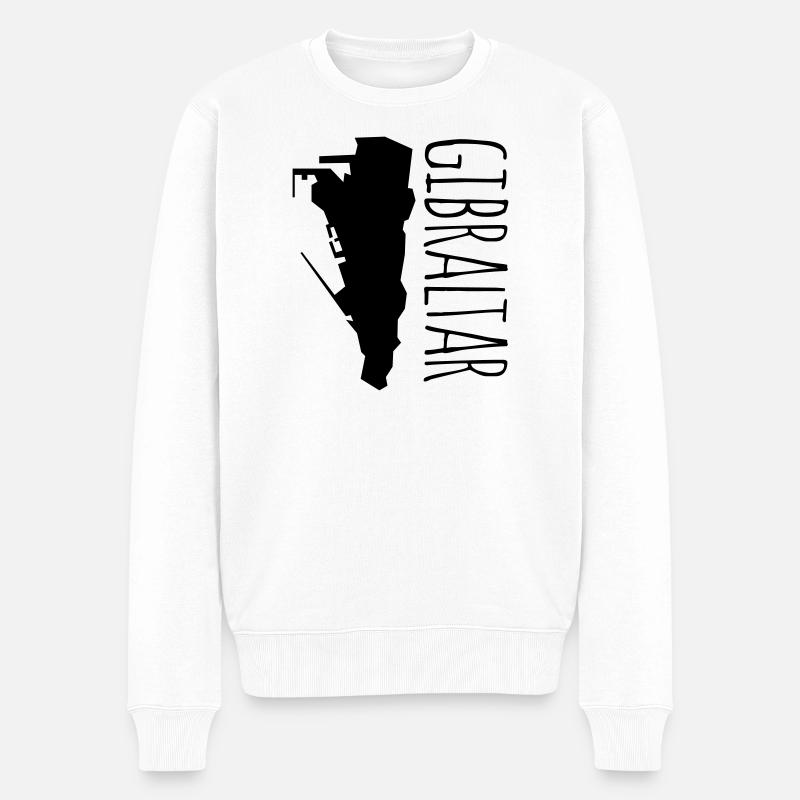 Gibraltar - Männer Premium Bio Pullover - Weiß