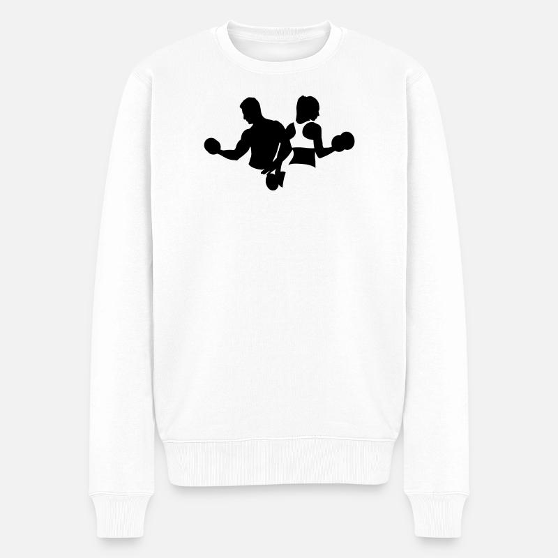 bodybuilding - Pull Premium bio Homme - blanc