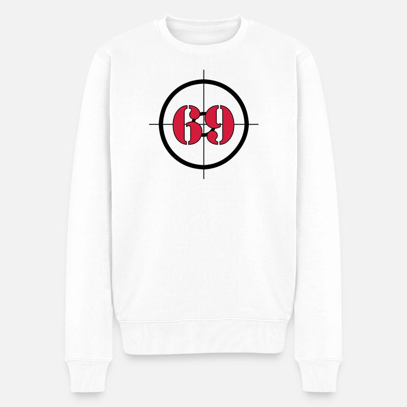 Représente : 69 - Pull Premium bio Homme - blanc