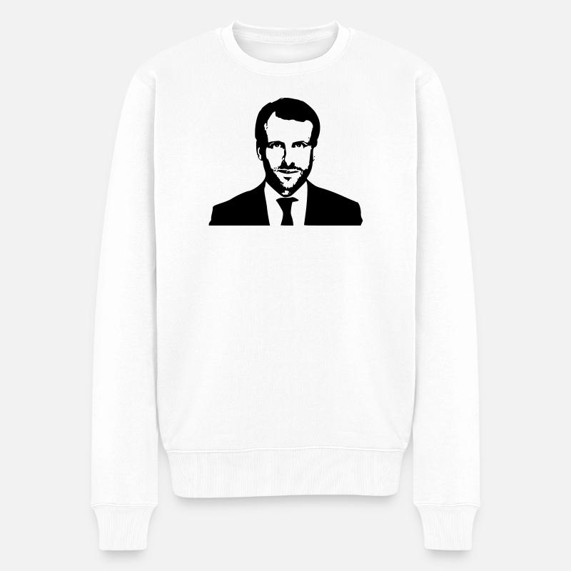 Macron Président - Pull Premium bio Homme - blanc