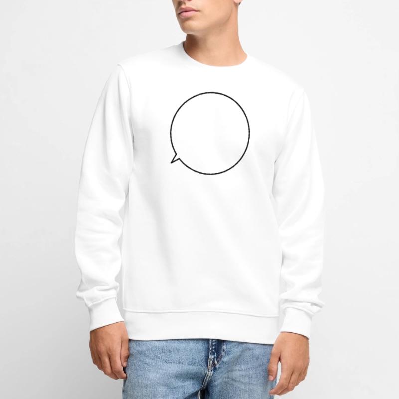 Speech bubble request text customizable Men's Premium Organic Jumper