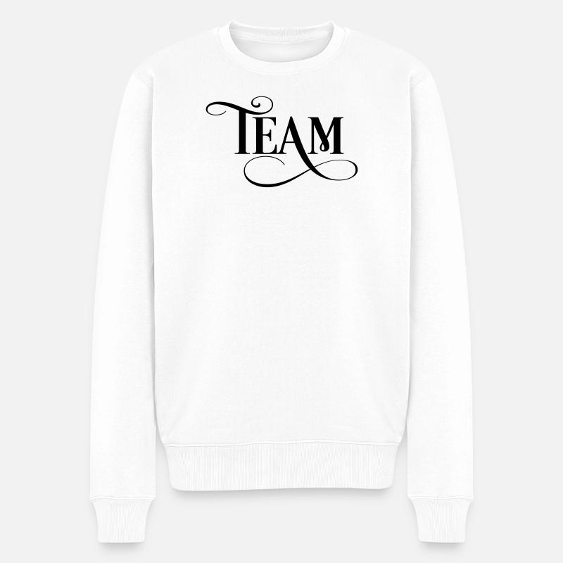 Team - Männer Premium Bio Pullover - Weiß