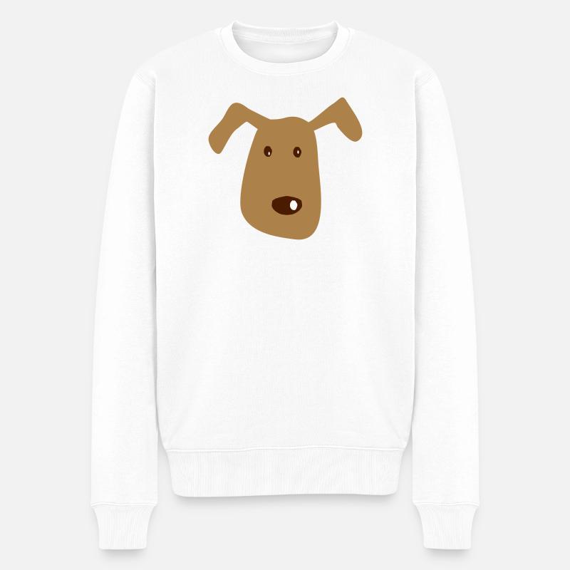 chien - Pull Premium bio Homme - blanc