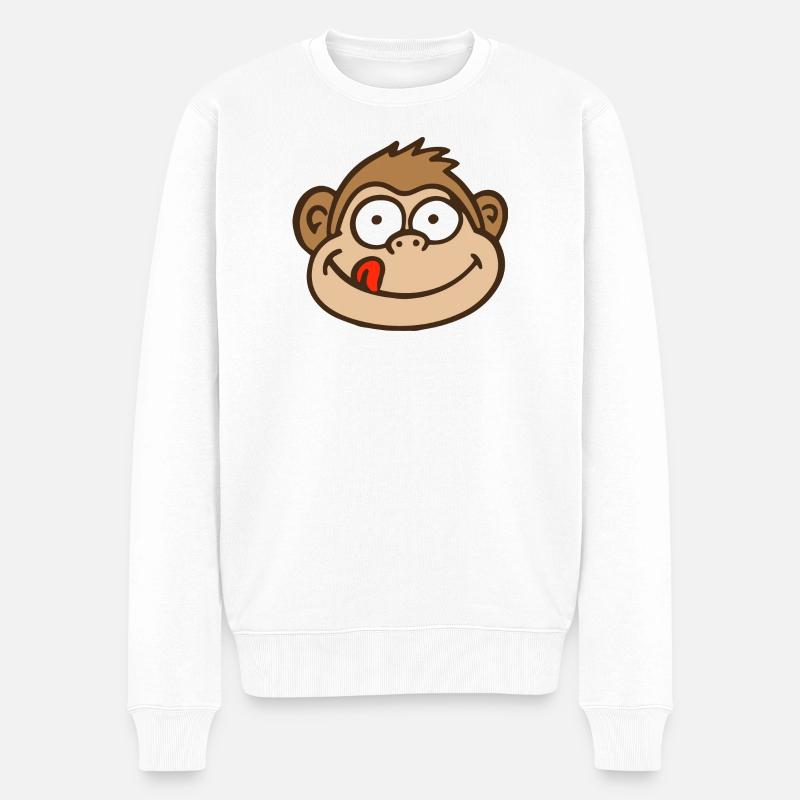 singe - Pull Premium bio Homme - blanc