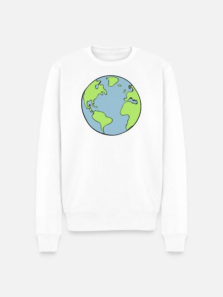 earth - Men's Premium Organic Jumper - white