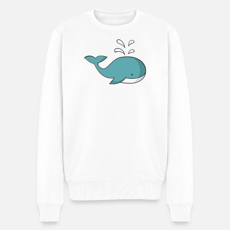 baleine - Pull Premium bio Homme - blanc