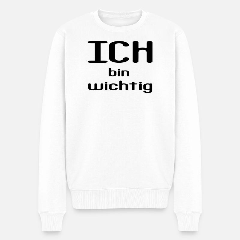 ICH bin wichtig - Männer Premium Bio Pullover - Weiß