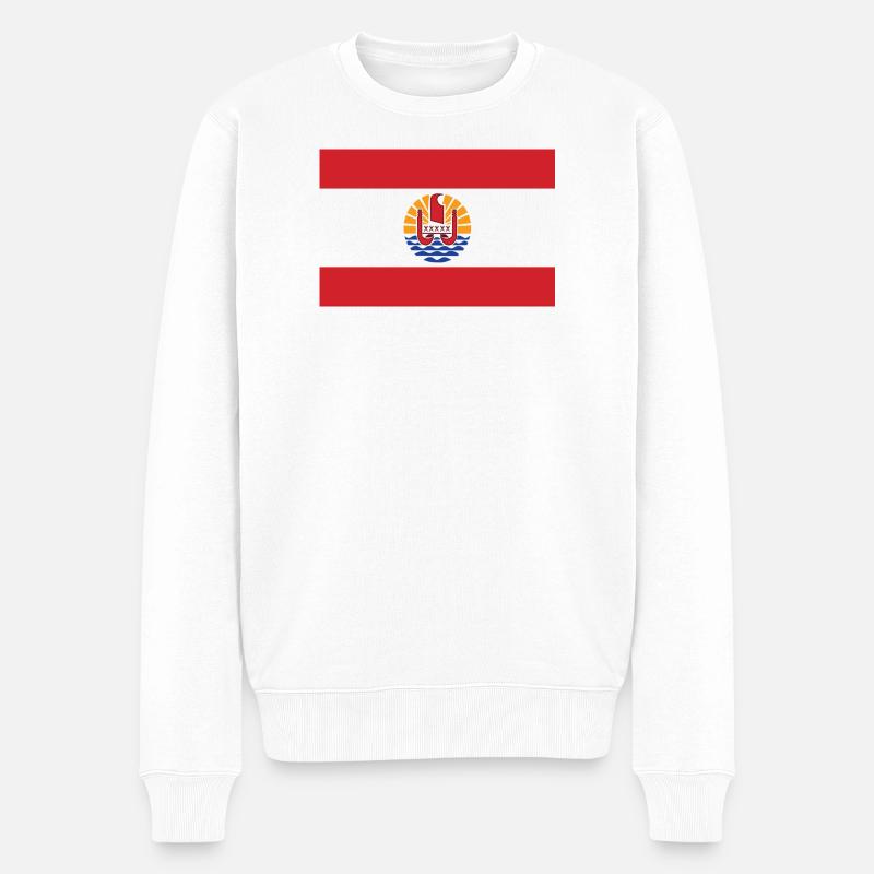 Polynésie - Männer Premium Bio Pullover - Weiß