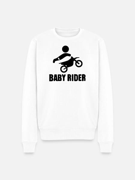 Baby Rider  - Männer Premium Bio Pullover - Weiß