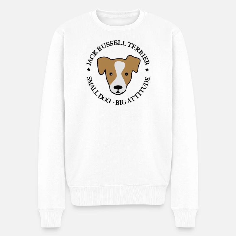 Jack Russell Terrier - Pull Premium bio Homme - blanc