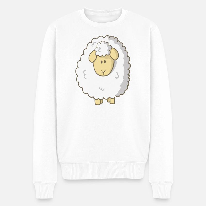 Schaf - Männer Premium Bio Pullover - Weiß
