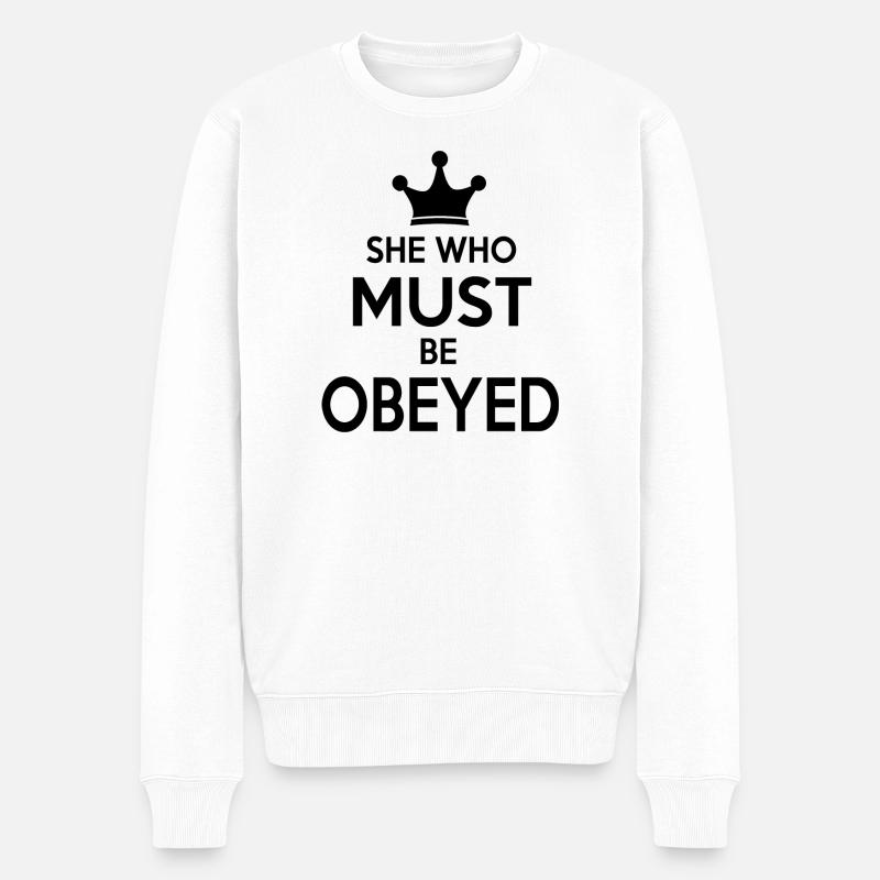 Mutter - Männer Premium Bio Pullover - Weiß