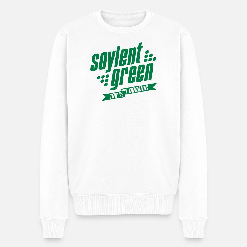 soylent green - soylent grün - menschenfleisch - - Männer Premium Bio Pullover - Weiß
