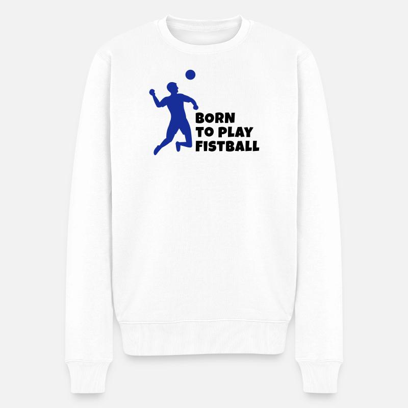 Faustball - Männer Premium Bio Pullover - Weiß
