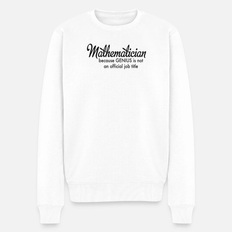 Mathematik - Männer Premium Bio Pullover - Weiß
