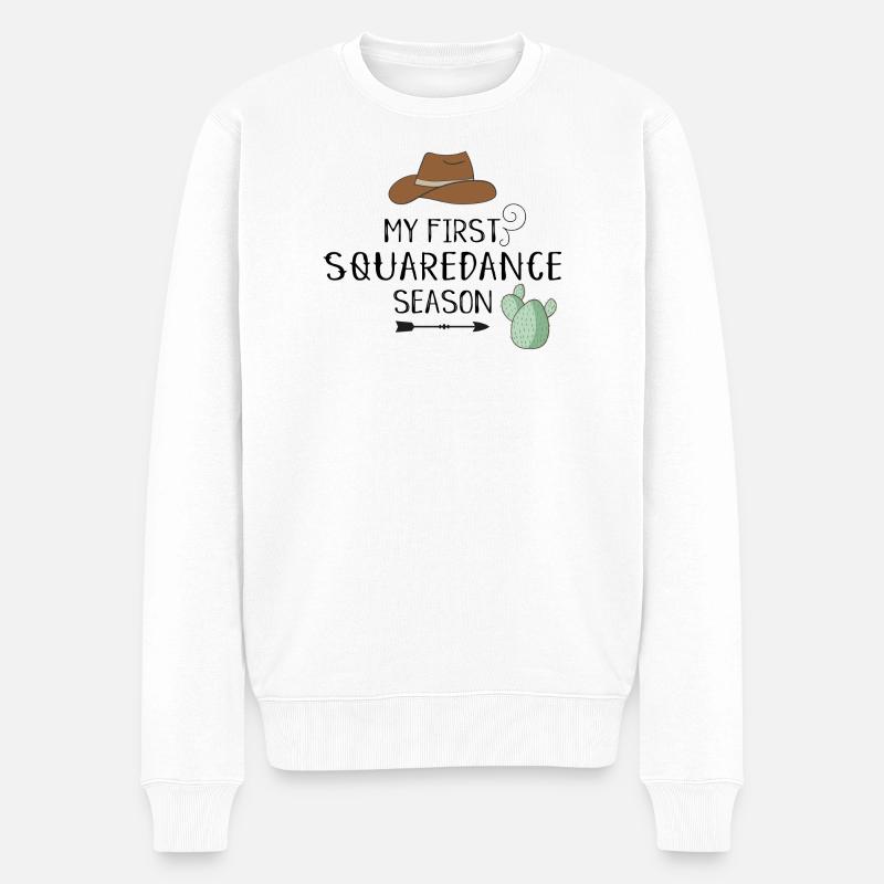 Square Dance - Männer Premium Bio Pullover - Weiß