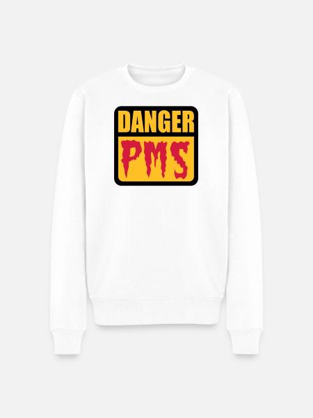 Danger PMS - Männer Premium Bio Pullover - Weiß