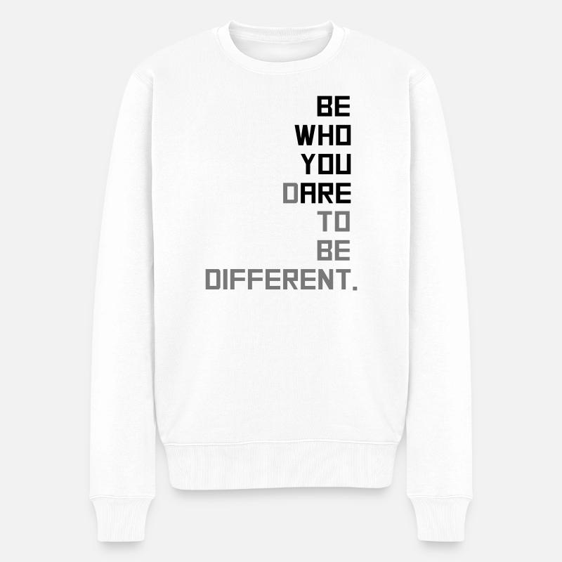 6061912 120269809 diversity - Männer Premium Bio Pullover - Weiß