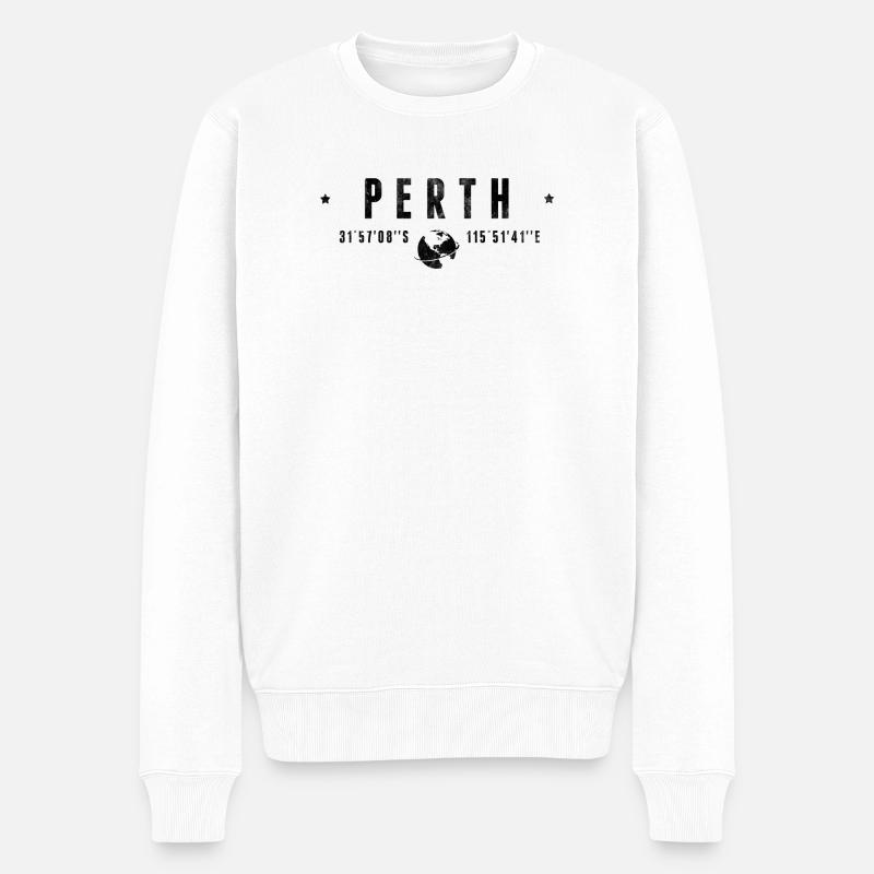 Perth - Männer Premium Bio Pullover - Weiß