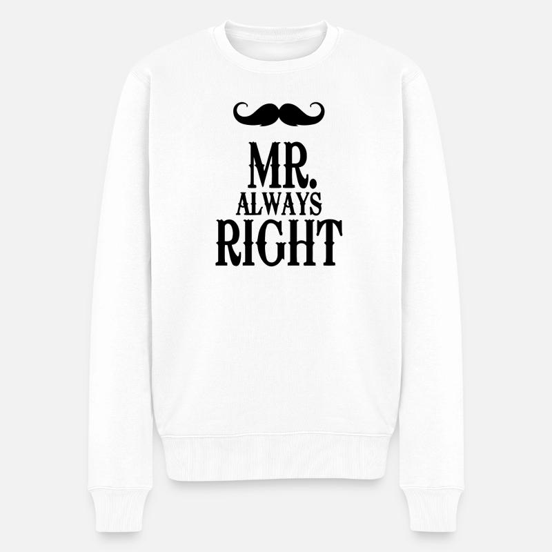 monsieur toujours raison - Pull Premium bio Homme - blanc