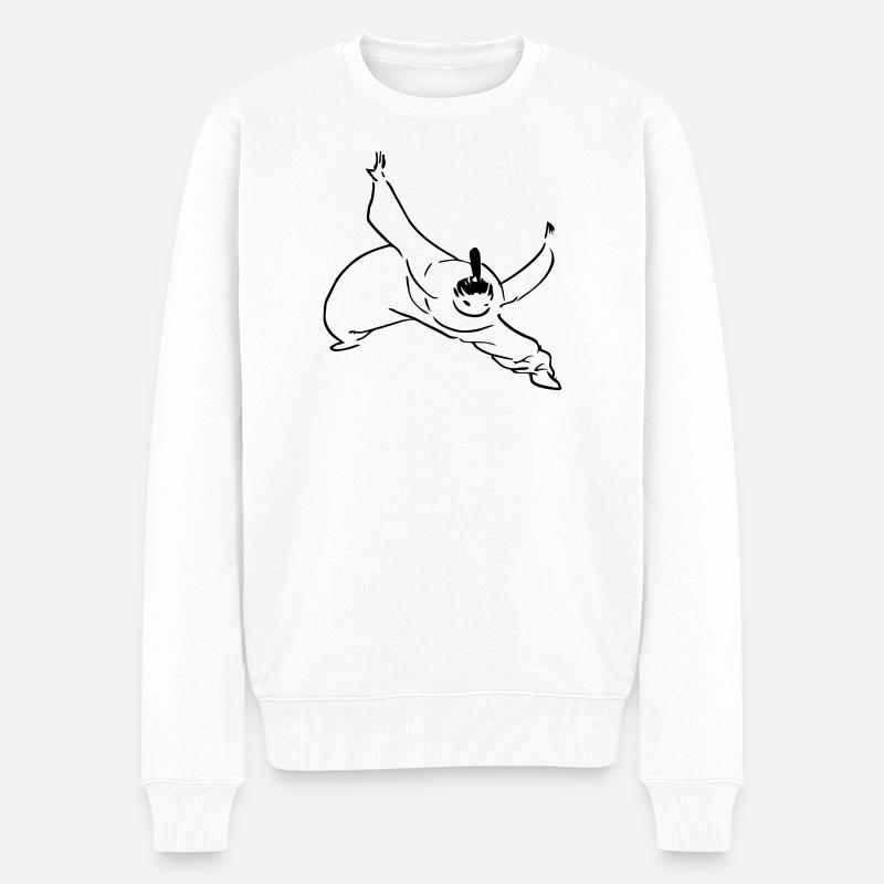 kung fu - Männer Premium Bio Pullover - Weiß