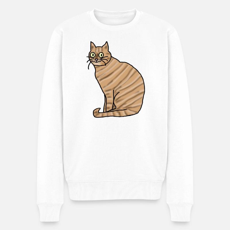 Cat - Pull Premium bio Homme - blanc