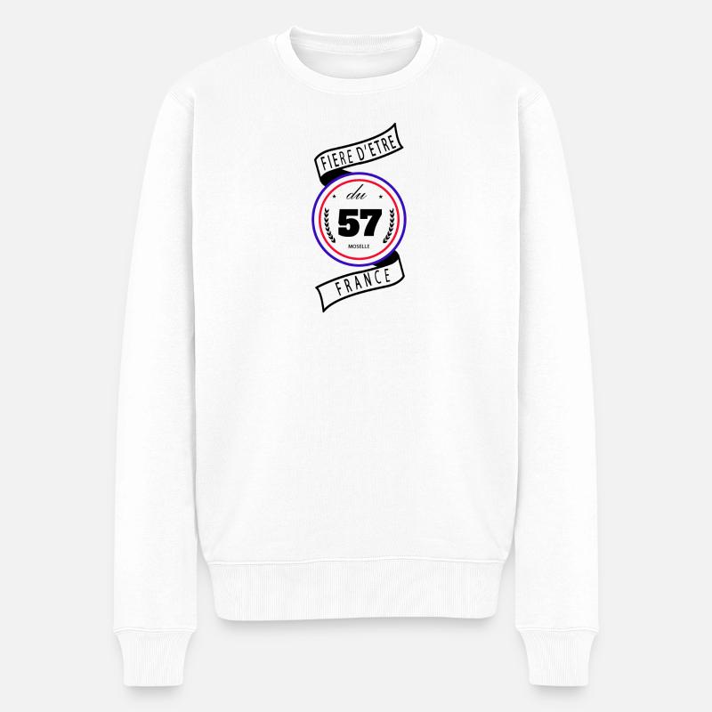 Fière D'être Du 57 Moselle - Pull Premium bio Homme - blanc