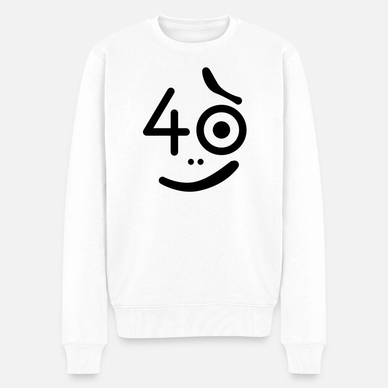 40 Jahre - so what? - Männer Premium Bio Pullover - Weiß
