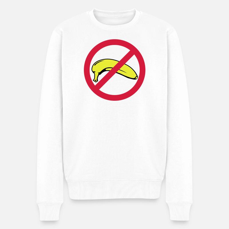 No Banana | Keine Banane - Pull Premium bio Homme - blanc