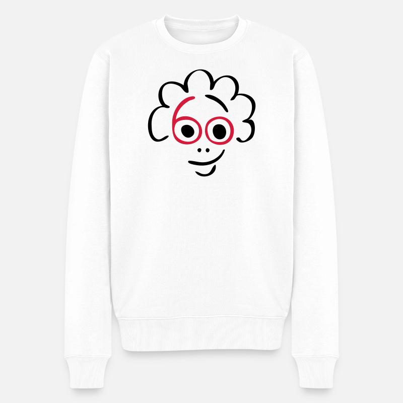 60 Jahre - coole Frau! - Männer Premium Bio Pullover - Weiß