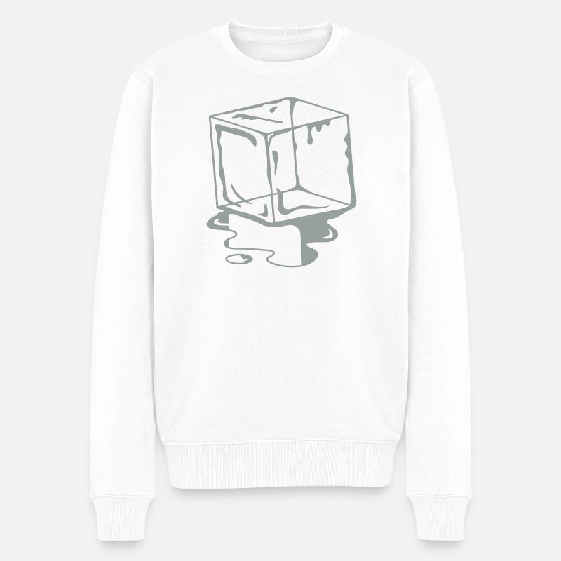un cube de glace - Glaçon - Pull Premium bio Homme - blanc