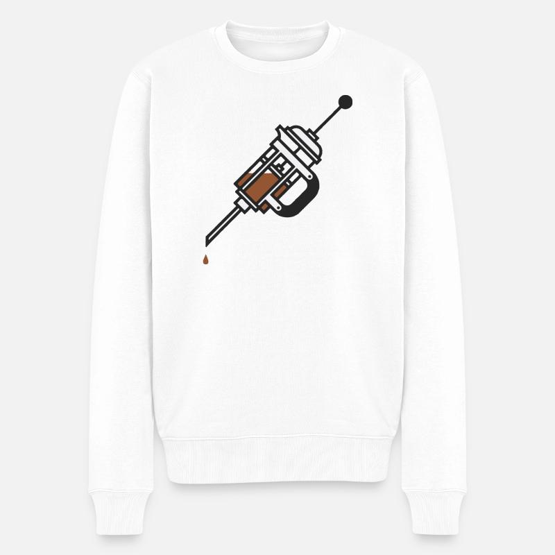 Café café café - Pull Premium bio Homme - blanc
