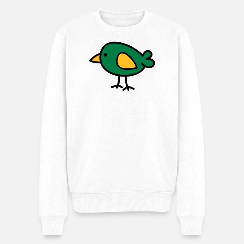 2541614 15425930 vogel - Männer Premium Bio Pullover - Weiß