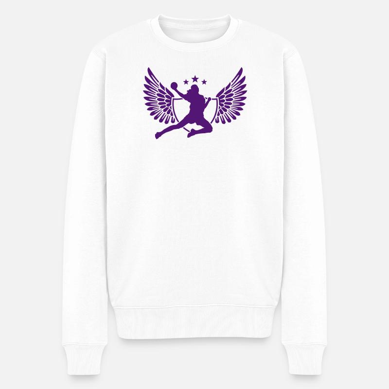 handball - Pull Premium bio Homme - blanc
