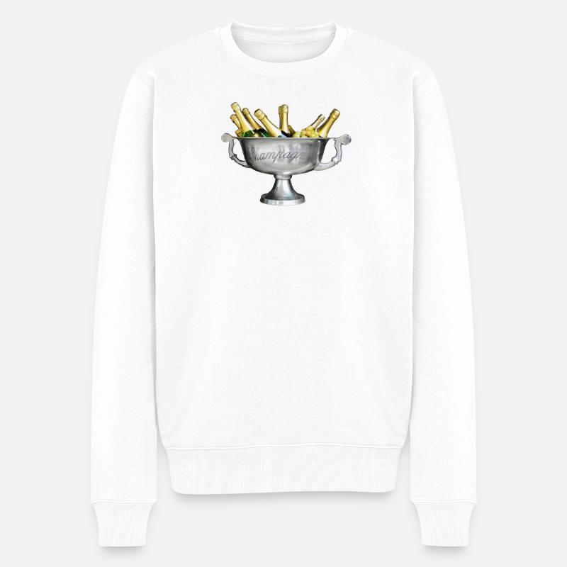 blockedTitle - Männer Premium Bio Pullover - Weiß