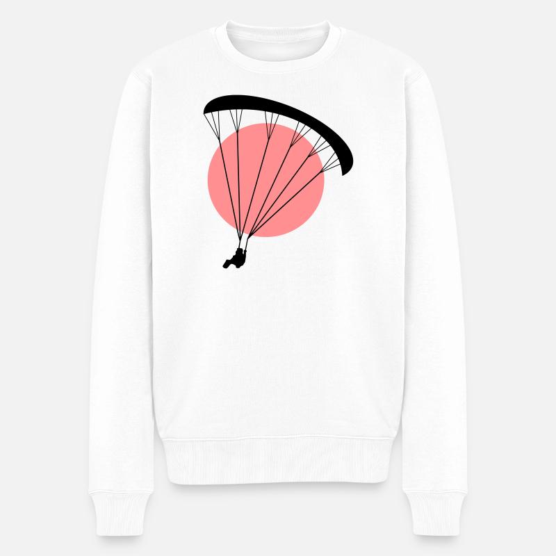Paraglider Sunset Vector - Pull Premium bio Homme - blanc