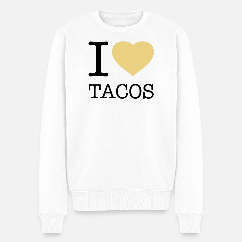 I LOVE TACOS - Pull Premium bio Homme - blanc