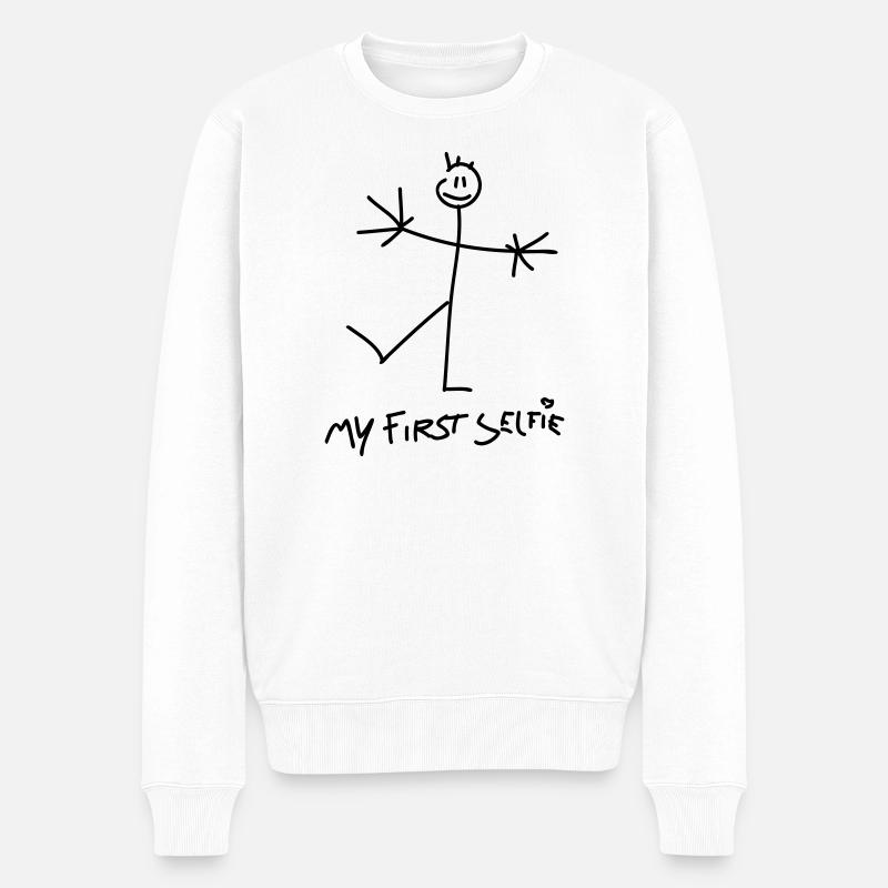 my first selfie - Pull Premium bio Homme - blanc