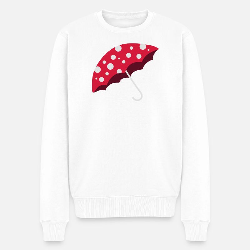 Un parapluie avec des points - Pull Premium bio Homme - blanc