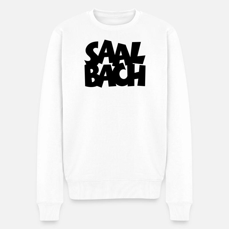 Saalbach in Österreich - Männer Premium Bio Pullover - Weiß