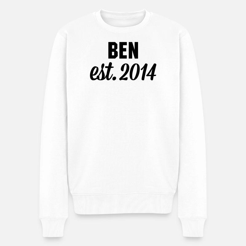 Ben est 2014 - Männer Premium Bio Pullover - Weiß