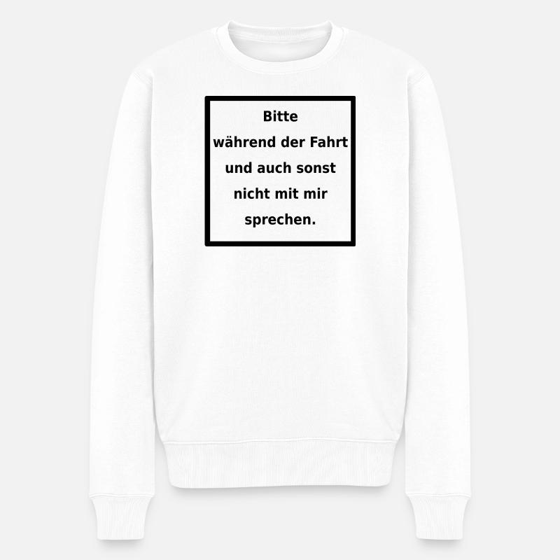 Genereller Warnhinweis. (black) - Männer Premium Bio Pullover - Weiß