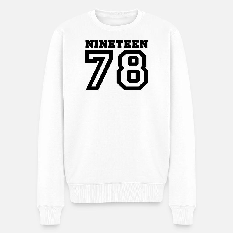 1978 - Männer Premium Bio Pullover - Weiß