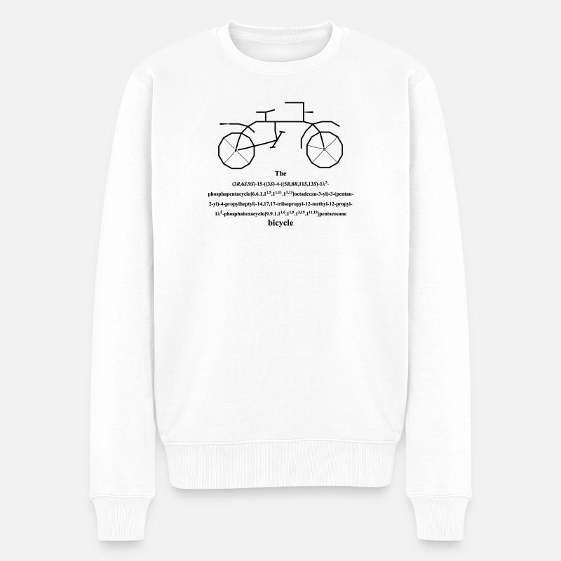 Fahrrad - bicycle - Männer Premium Bio Pullover - Weiß