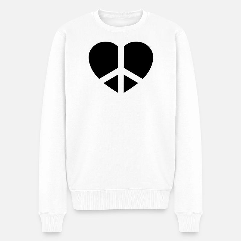 Paix & Amour - Pull Premium bio Homme - blanc