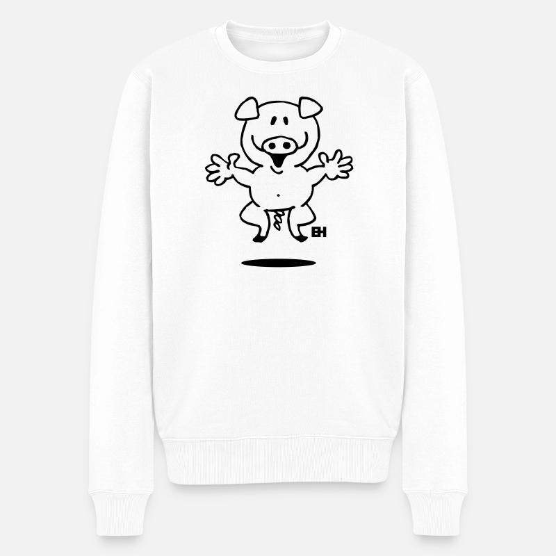 cochon - Pull Premium bio Homme - blanc